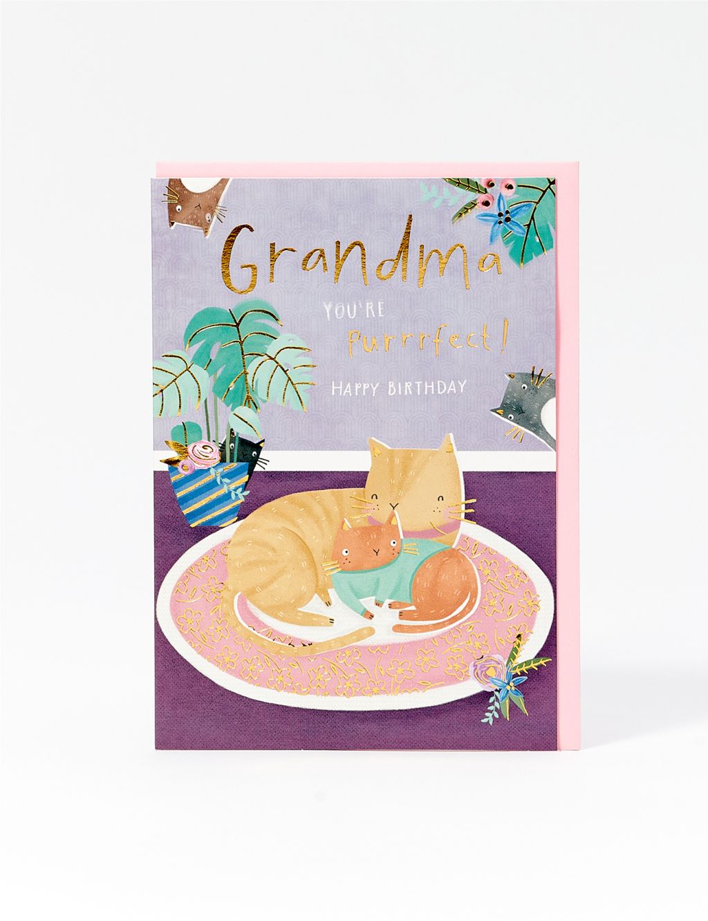 Grandma Pur-fect Cats Birthday Card