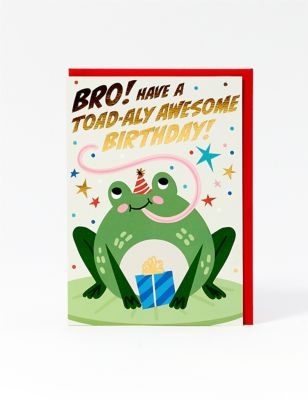 Brother Toad-aly Awesome Birthday Card