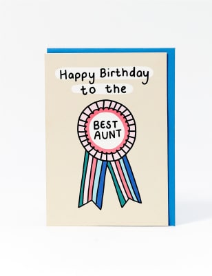 Best Aunt Rosette Birthday Card
