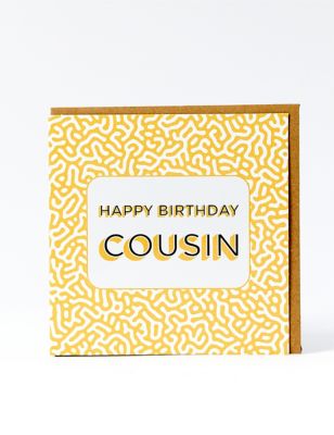 Cousin Contemporary Birthday Card