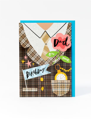 Dad Tweed Suit Birthday Card