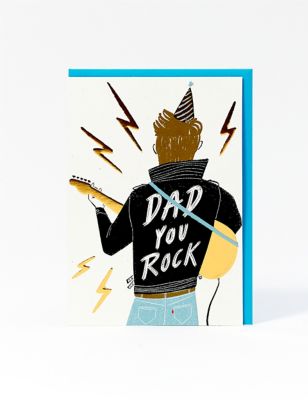 Dad You Rock Birthday Card