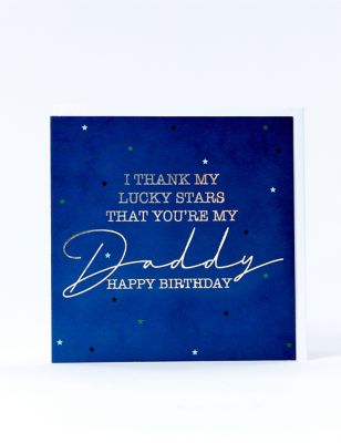 Daddy Lucky Stars Birthday Card