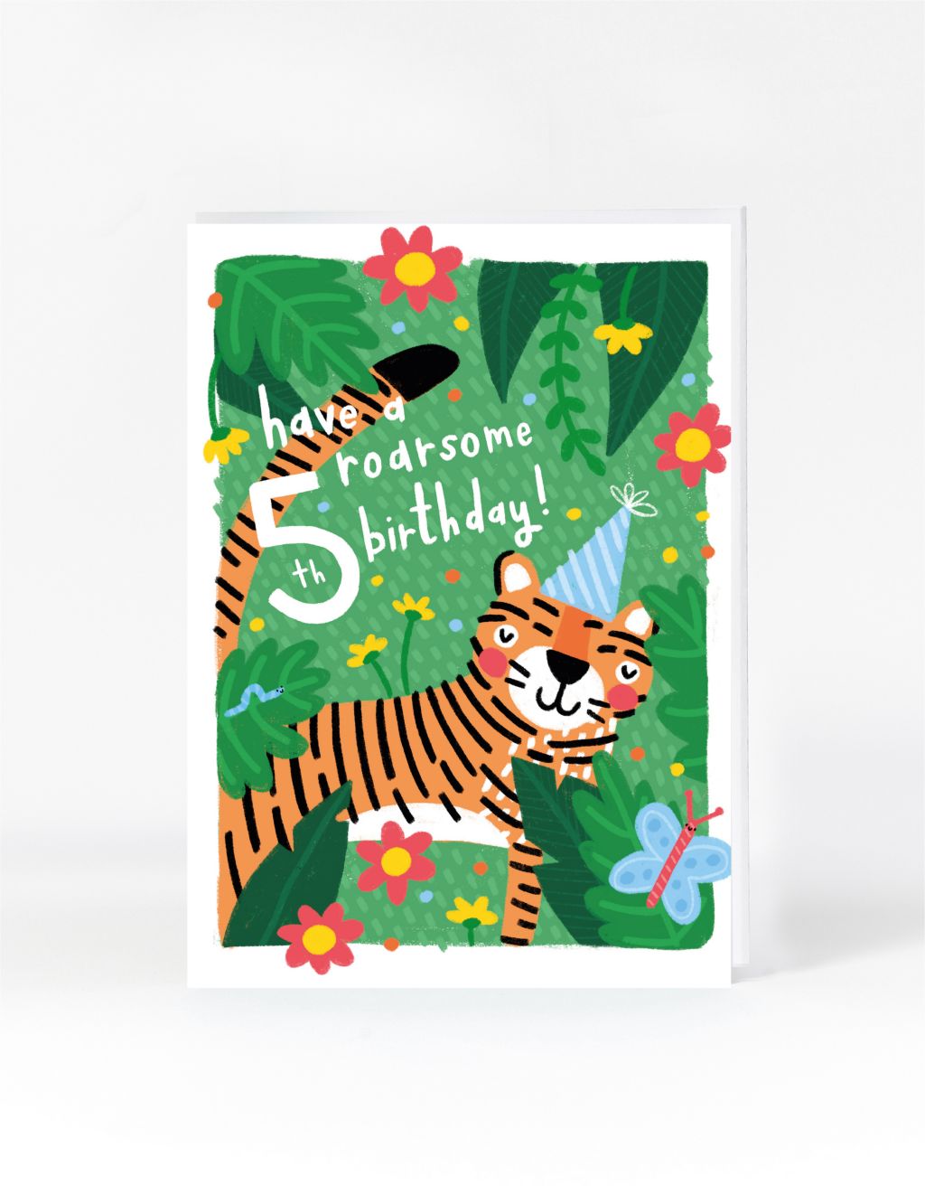 Roarsome Tiger 5th Birthday Card