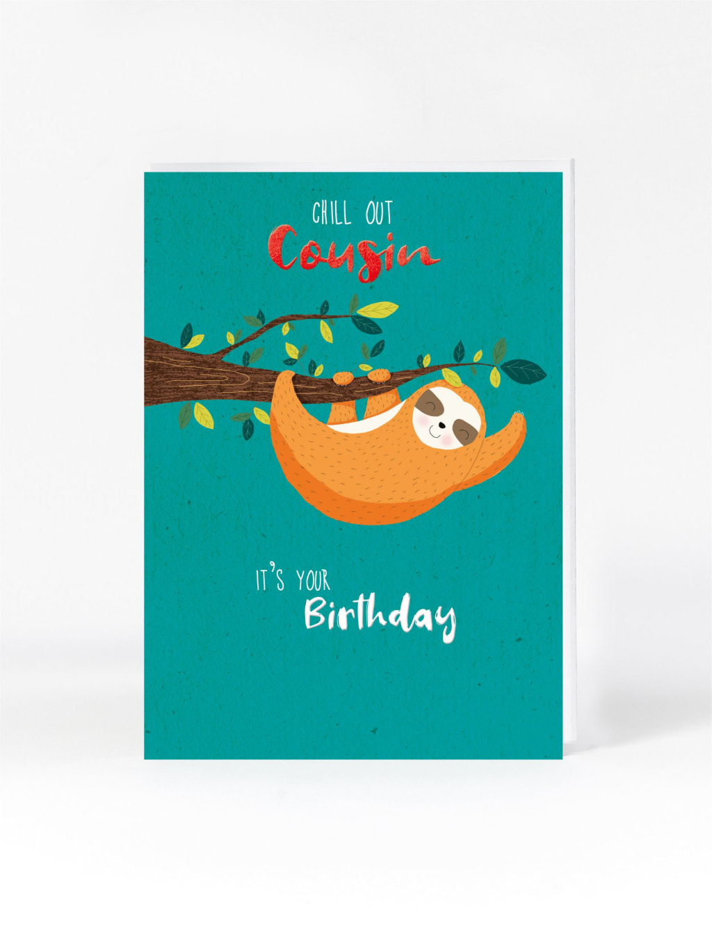 Cousin Chill Out Sloth Birthday Card