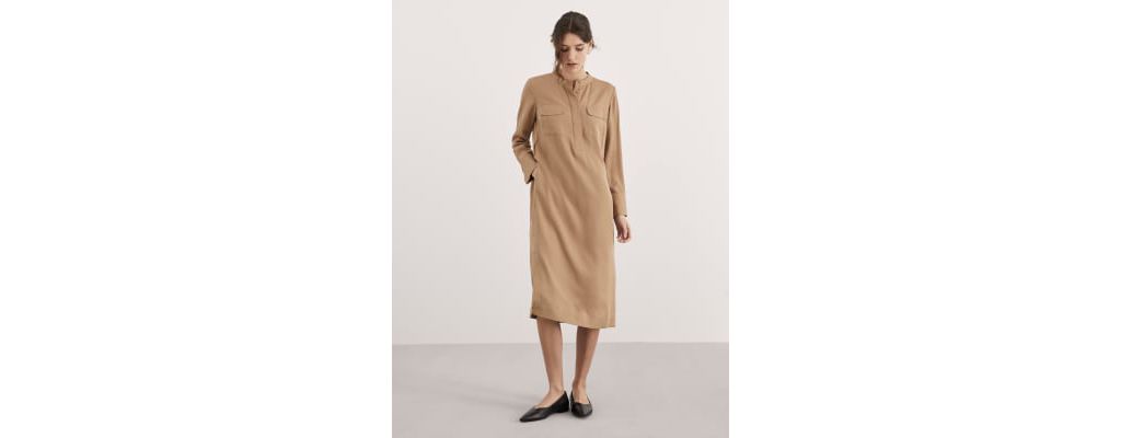 Pure Lyocell™ Belted Midi Utility Dress