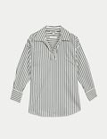 Pure Cotton Striped Popover Shirt
