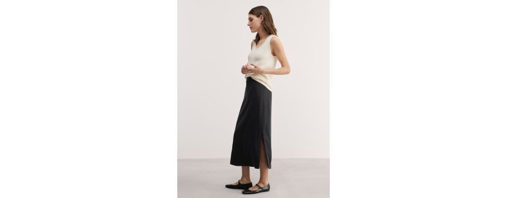 Pure Lyocell™ Midi Column Skirt