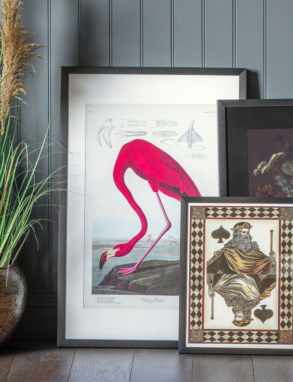 Curious Flamingo Rectangle Framed Art image 4