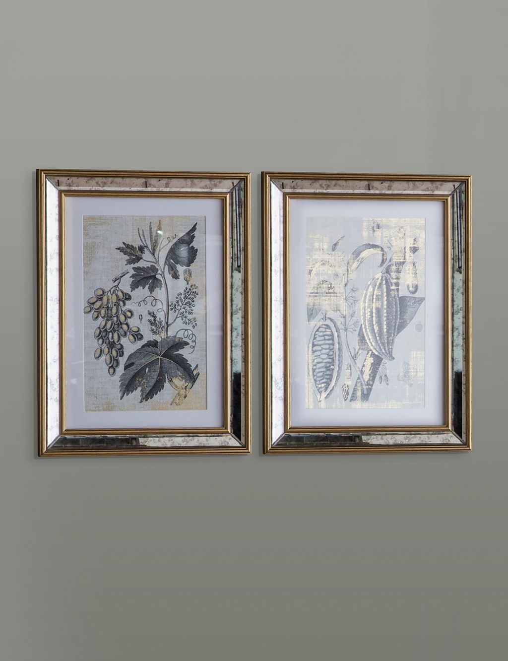 Set of 2 Braun Botanical Rectangle Framed Art image 2