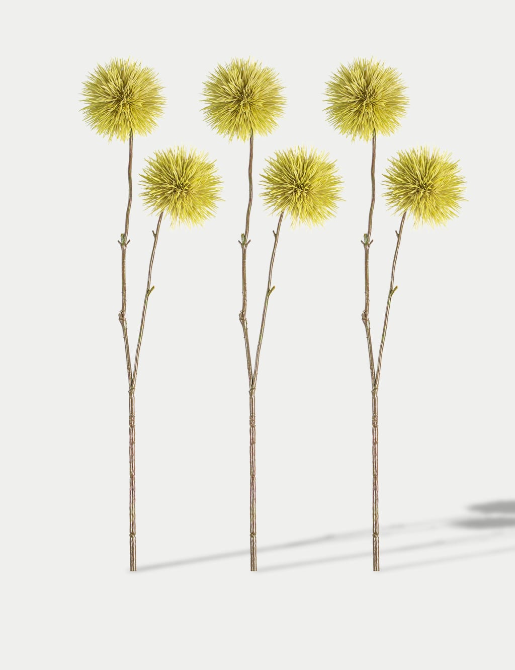 Set of 3 Artificial Snowball Spray Single Stems image 1