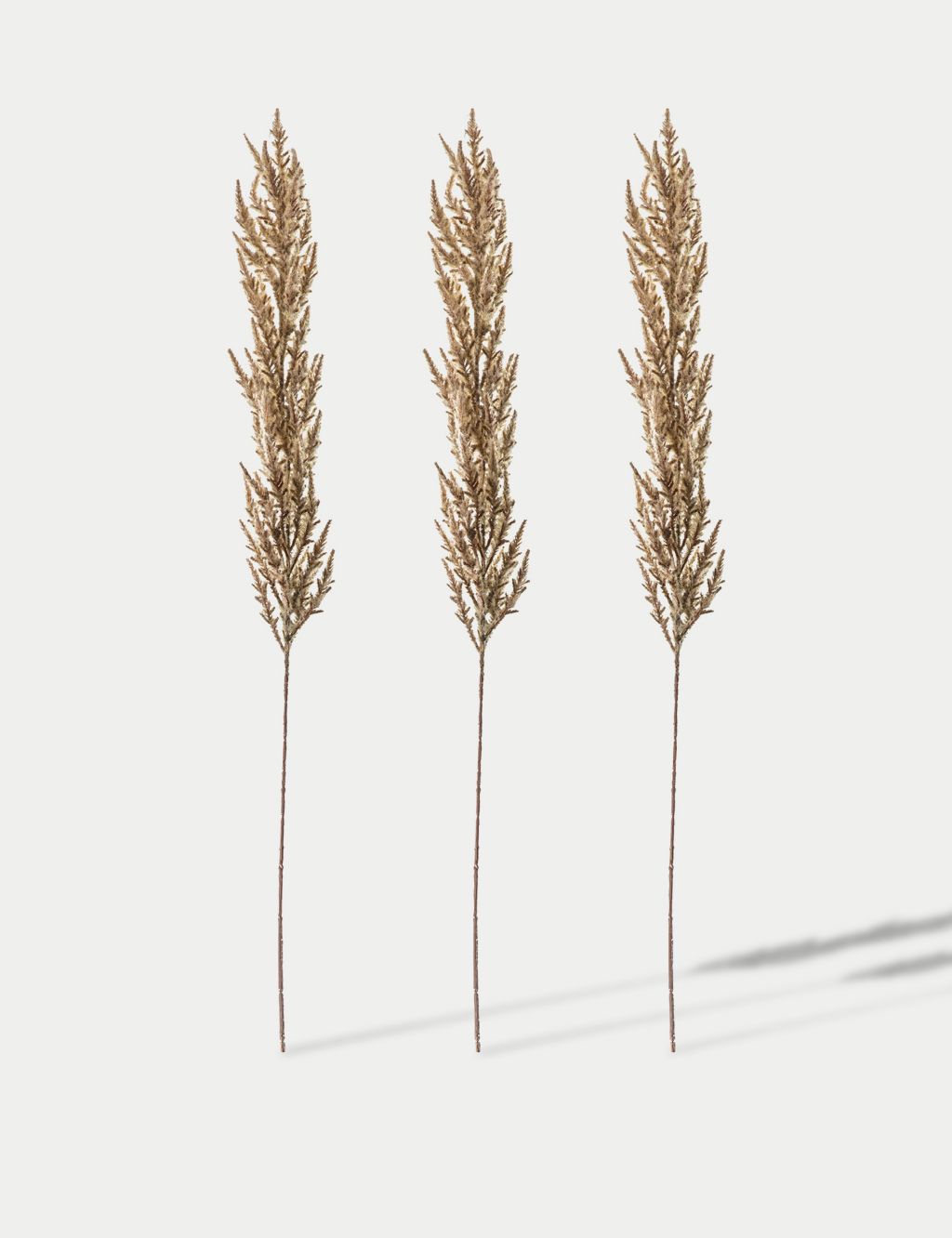 Set of 3 Artificial Pampas Grass Single Stems image 1