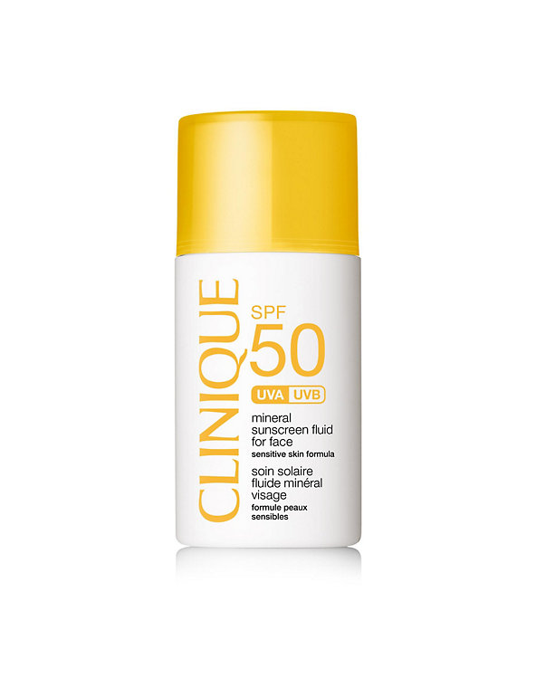 SPF50 Mineral Sunscreen Fluid For Face 30ml Image 1 of 1