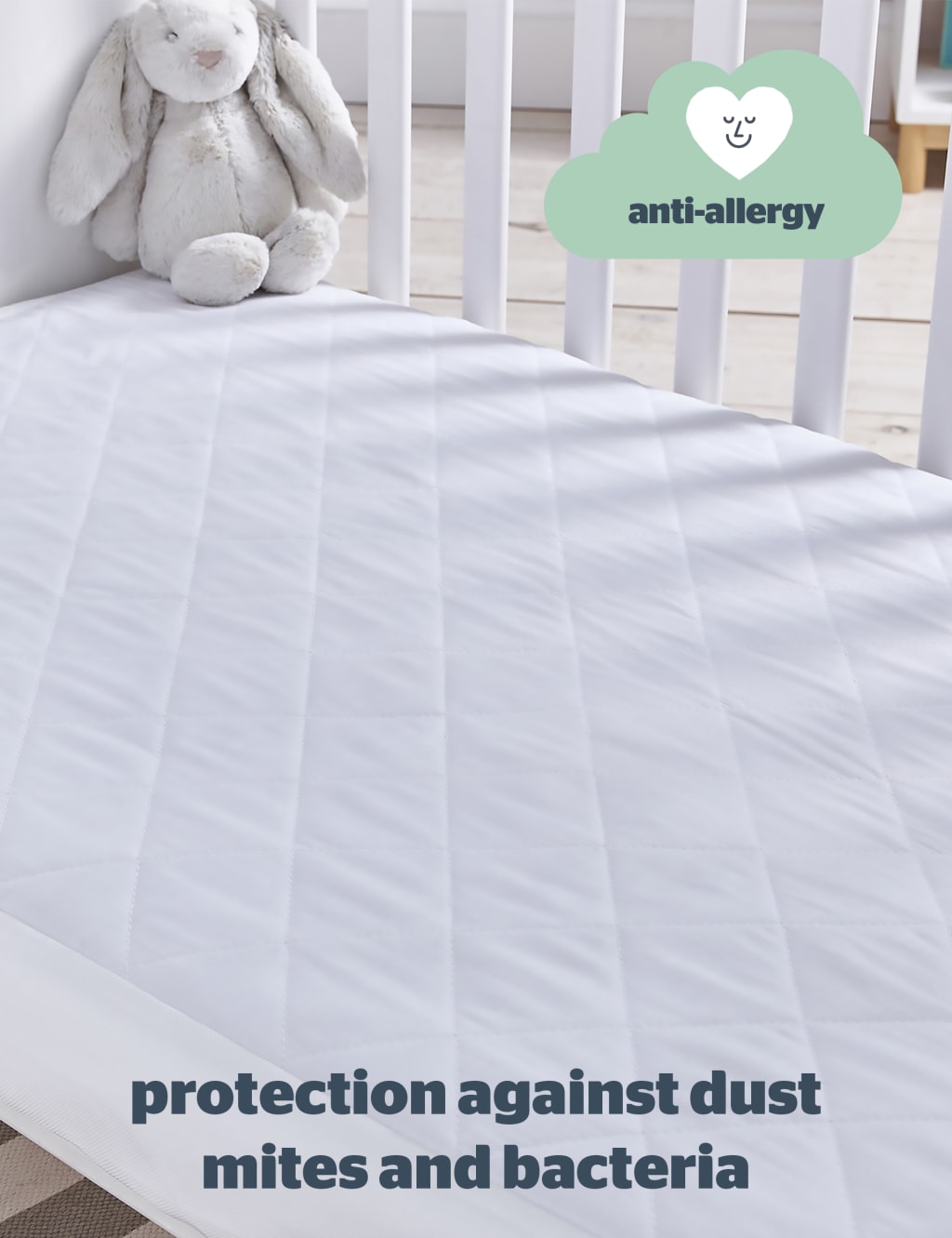 Safenights Cot Bed Waterproof Mattress Protector Silentnight M&S