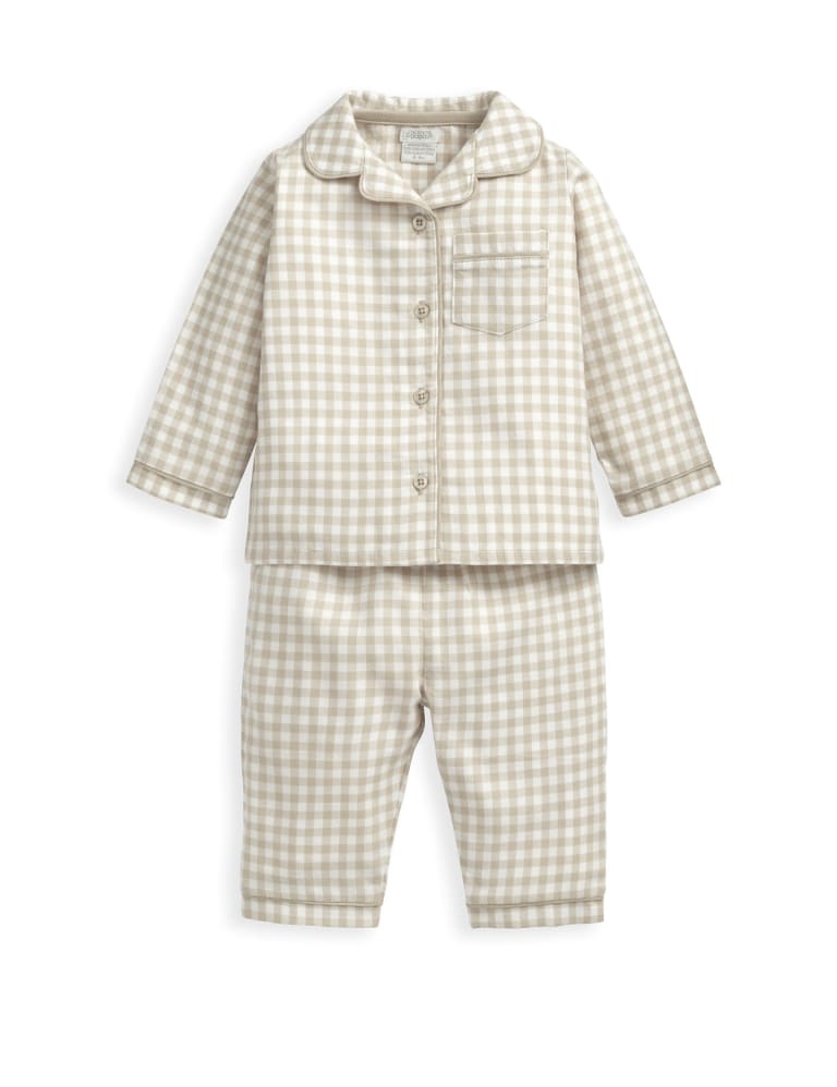 Sand Check Woven Pyjamas (6 Mths-3 Yrs) 1 of 4