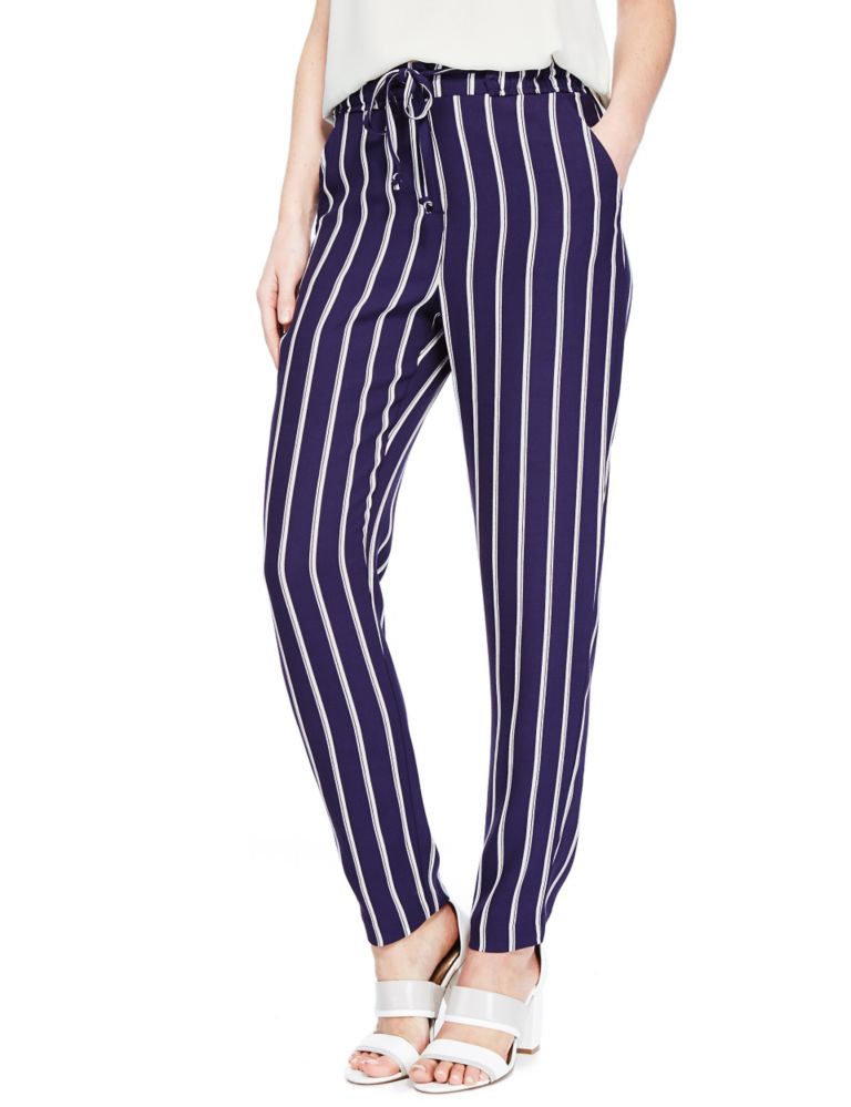Sandstorm Striped Tapered Leg Trousers 1 of 3