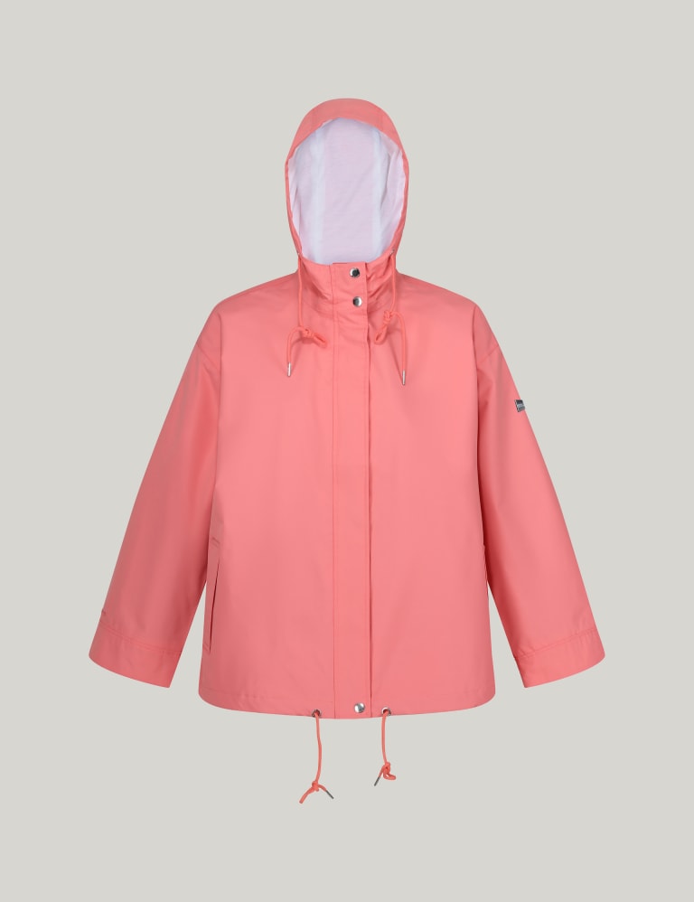 Sarika Hooded Funnel Neck Raincoat 2 of 10