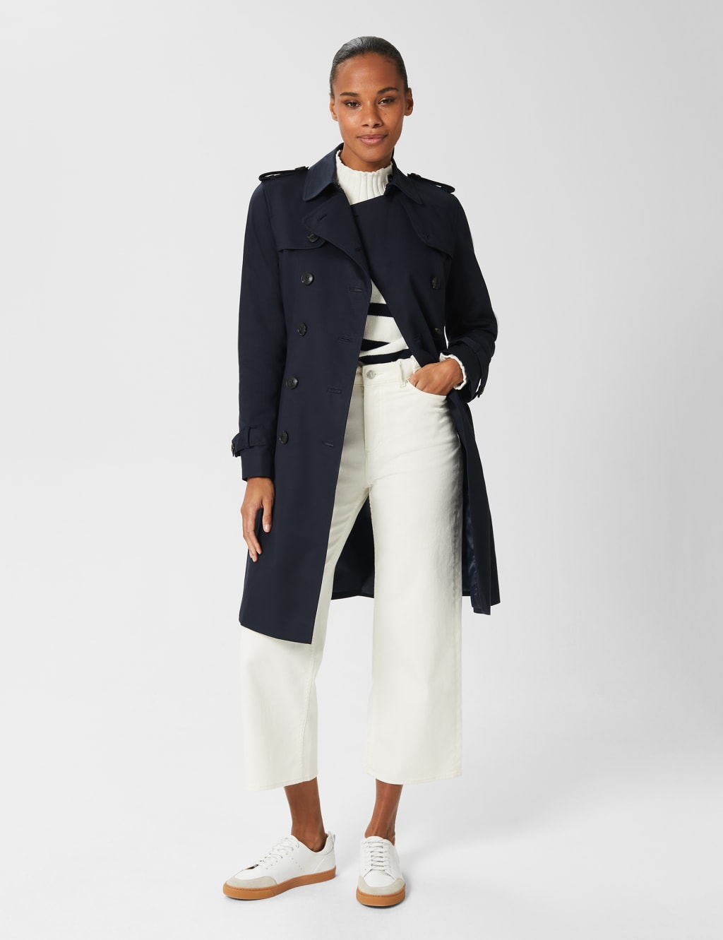Saskia Belted Water Resistant Trench Coat HOBBS M S