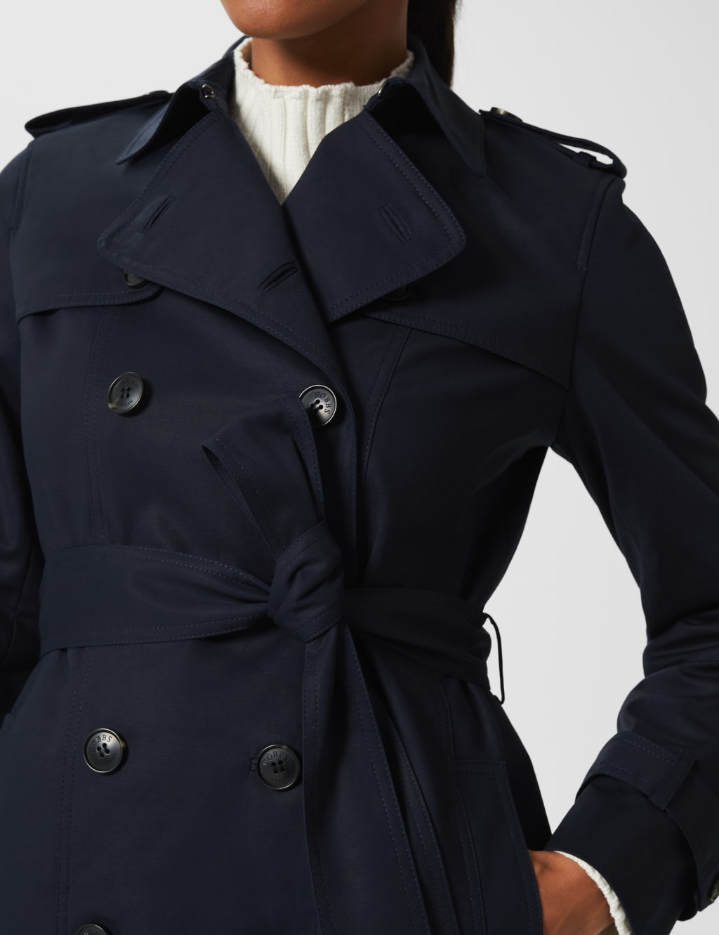 Saskia Belted Water Resistant Trench Coat HOBBS M S