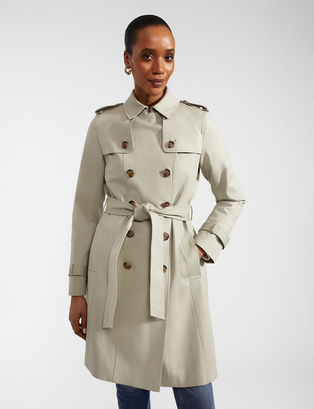 Saskia Belted Water Resistant Trench Coat 2 of 11