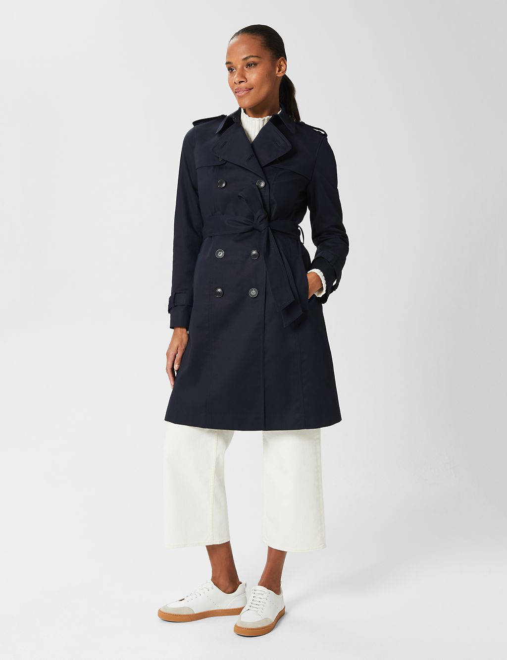 Saskia Cotton Rich Double Breasted Trench Coat 6 of 6