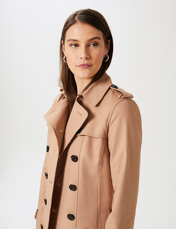 Belted Trench Coat Hobbs, Red Short Belted Trench Coat