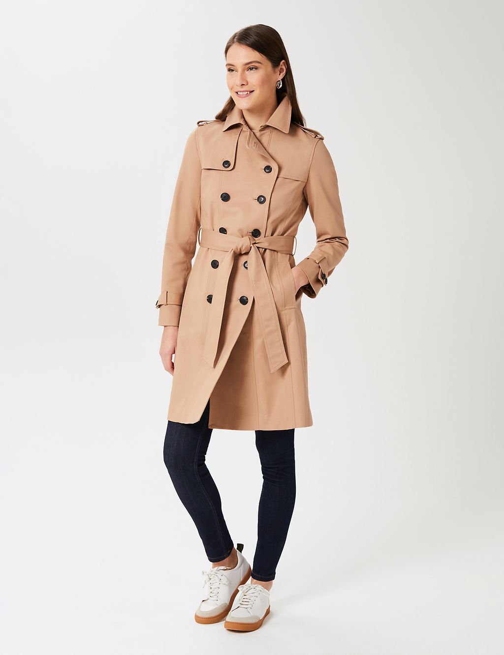 Saskia Water Resistant Belted Trench Coat 3 of 8