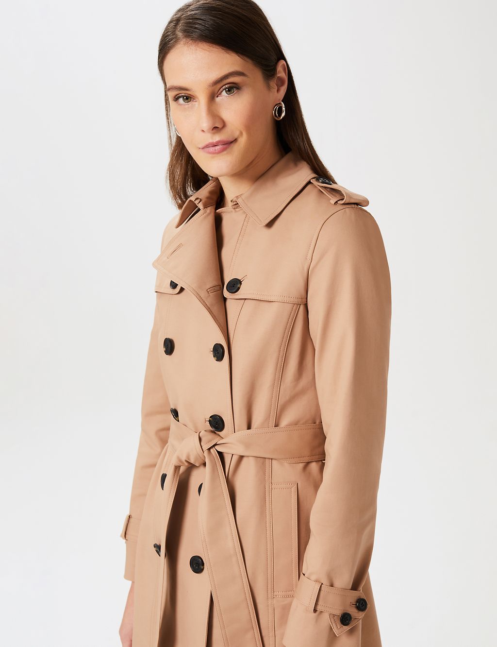 Saskia Water Resistant Belted Trench Coat 8 of 8