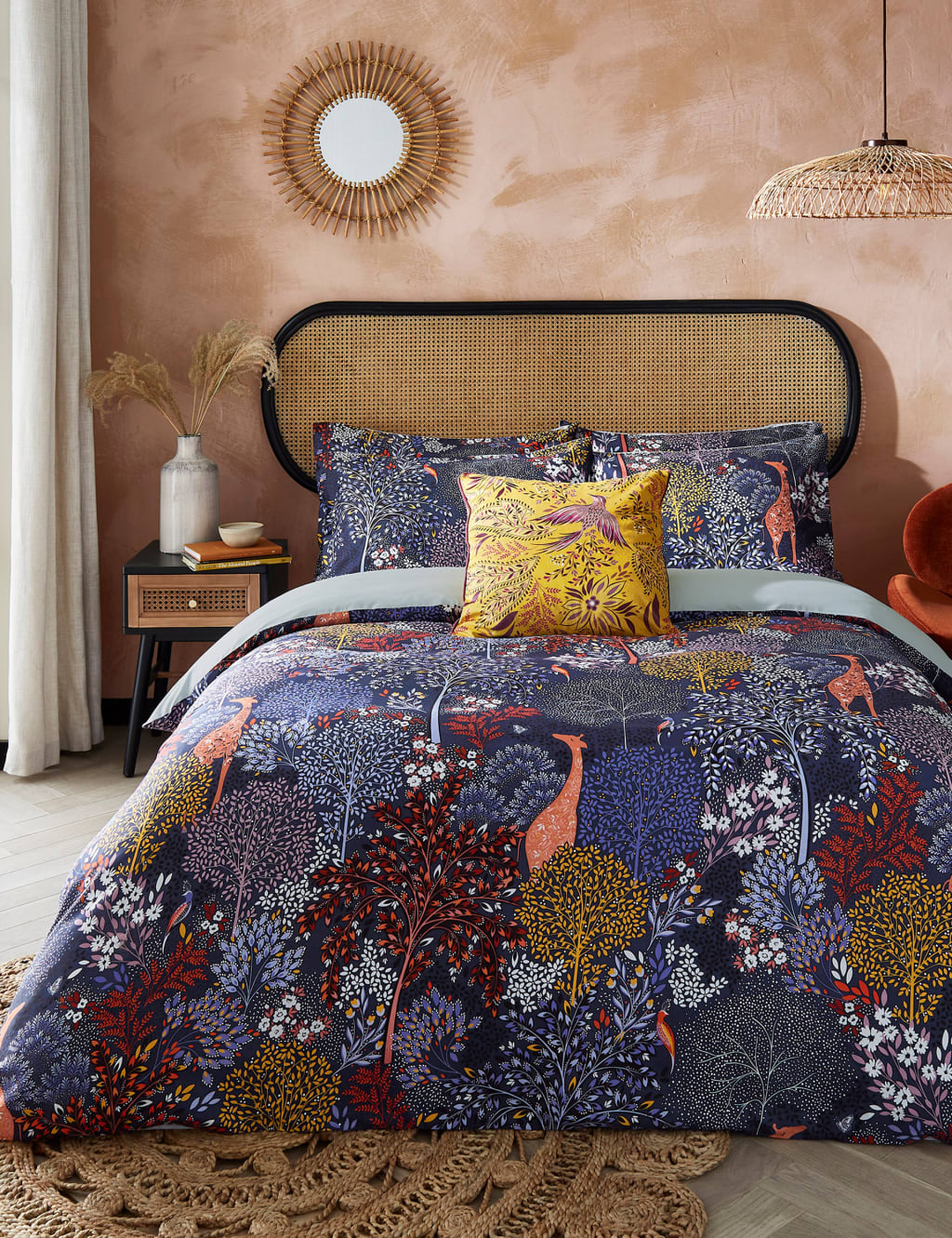 Sateen Giraffes Sanctuary Bedding Set 3 of 4