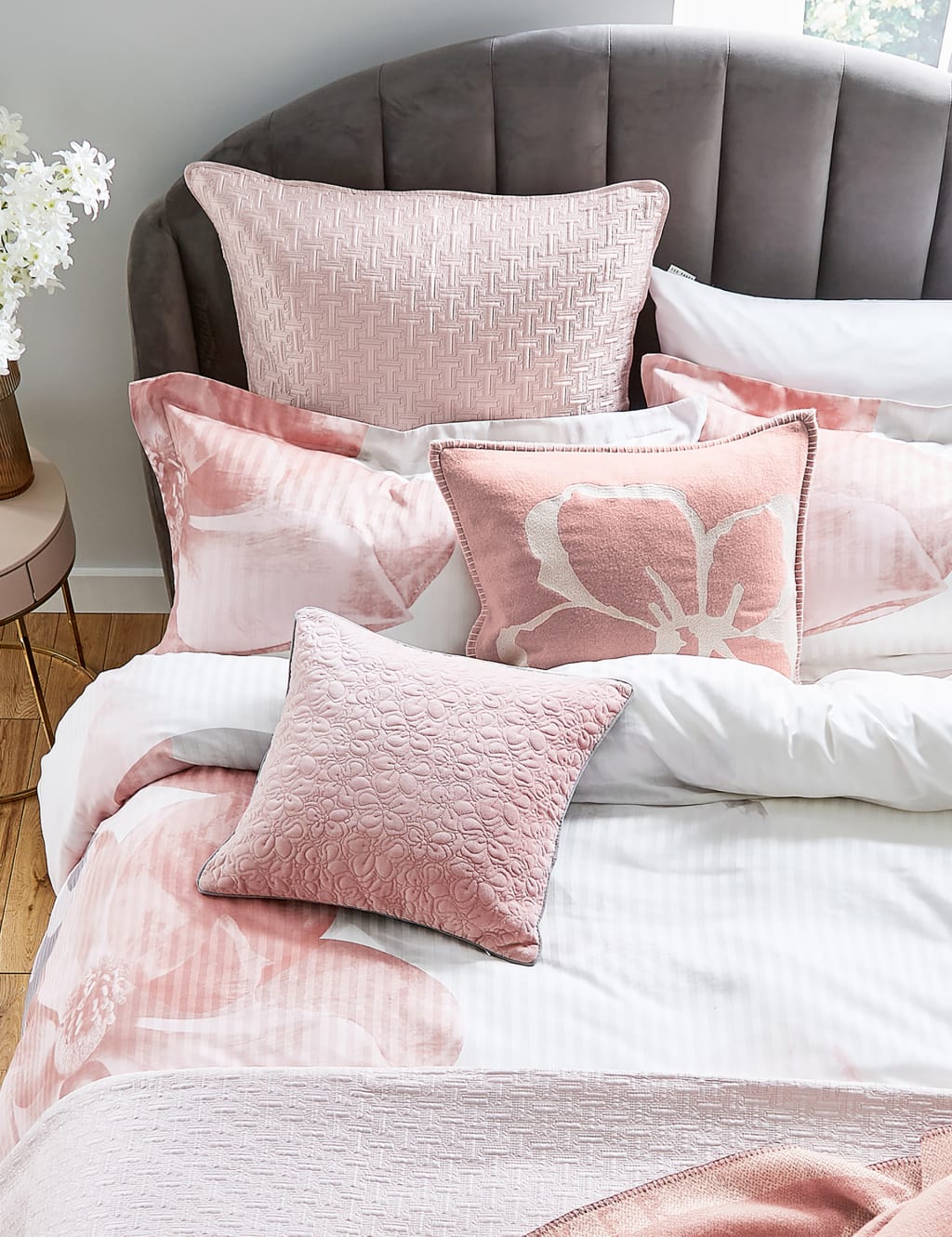 Sateen Photo Magnolia Oxford Pillowcase Ted Baker M&S