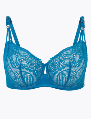 Satin & Lace Non Padded Balcony Bra B-G | Autograph | M&S