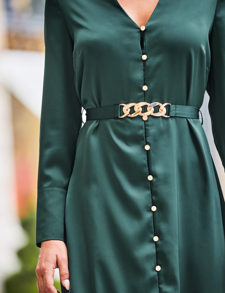 Shirt satin dress hot sale