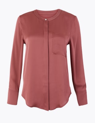 m&s satin blouse