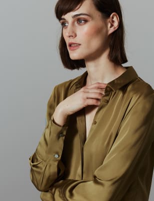 marks and spencer satin blouse