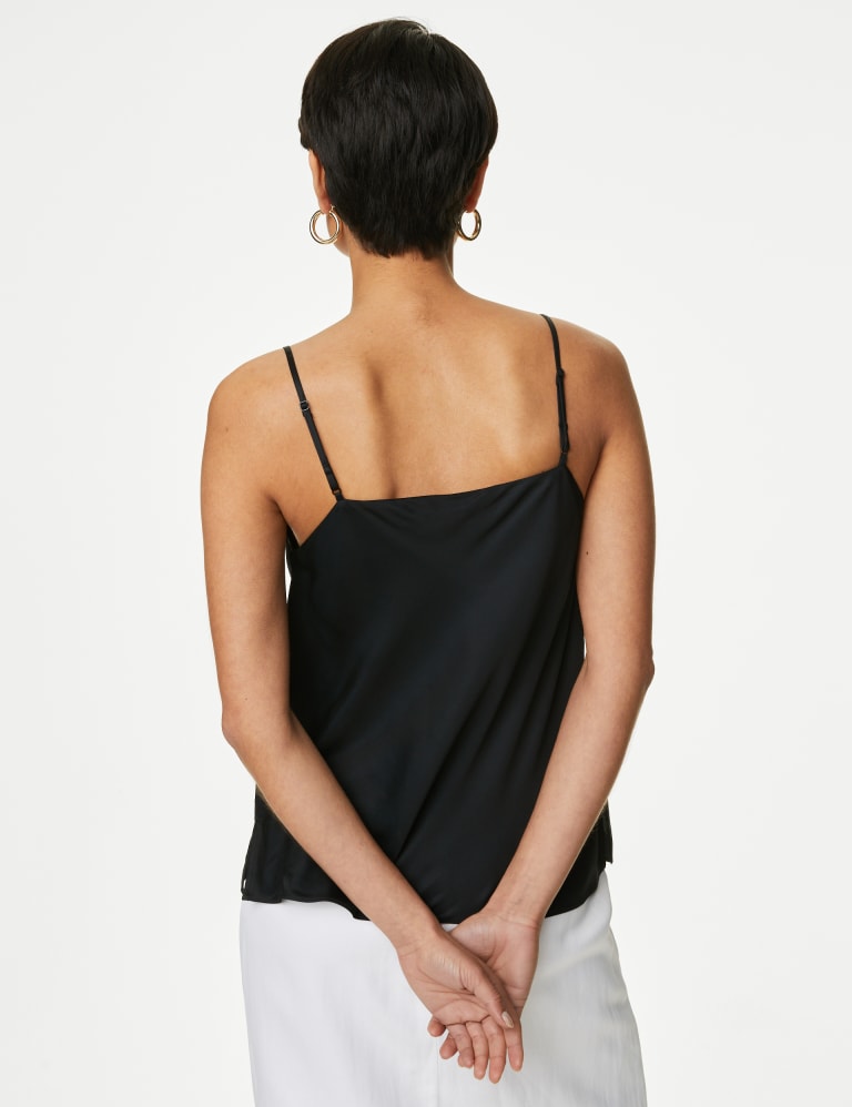 Black silk camisole