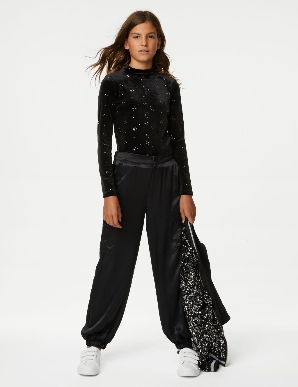 Satin Cargo Trousers (6-16 Yrs) | M&S Collection | M&S