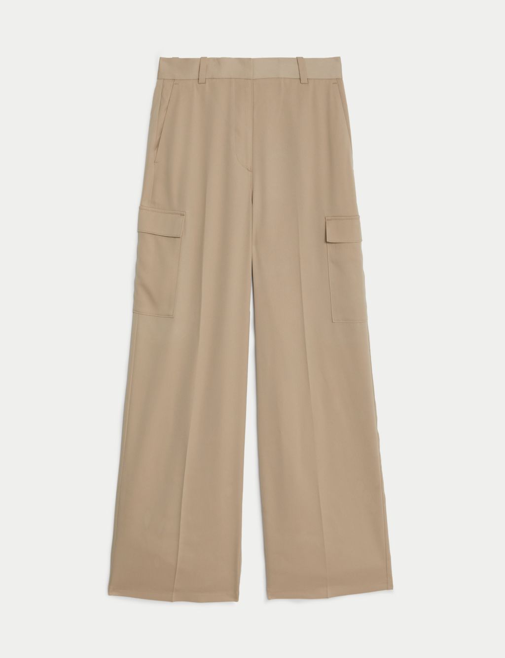 Satin Cargo Wide Leg Trousers | M&S Collection | M&S