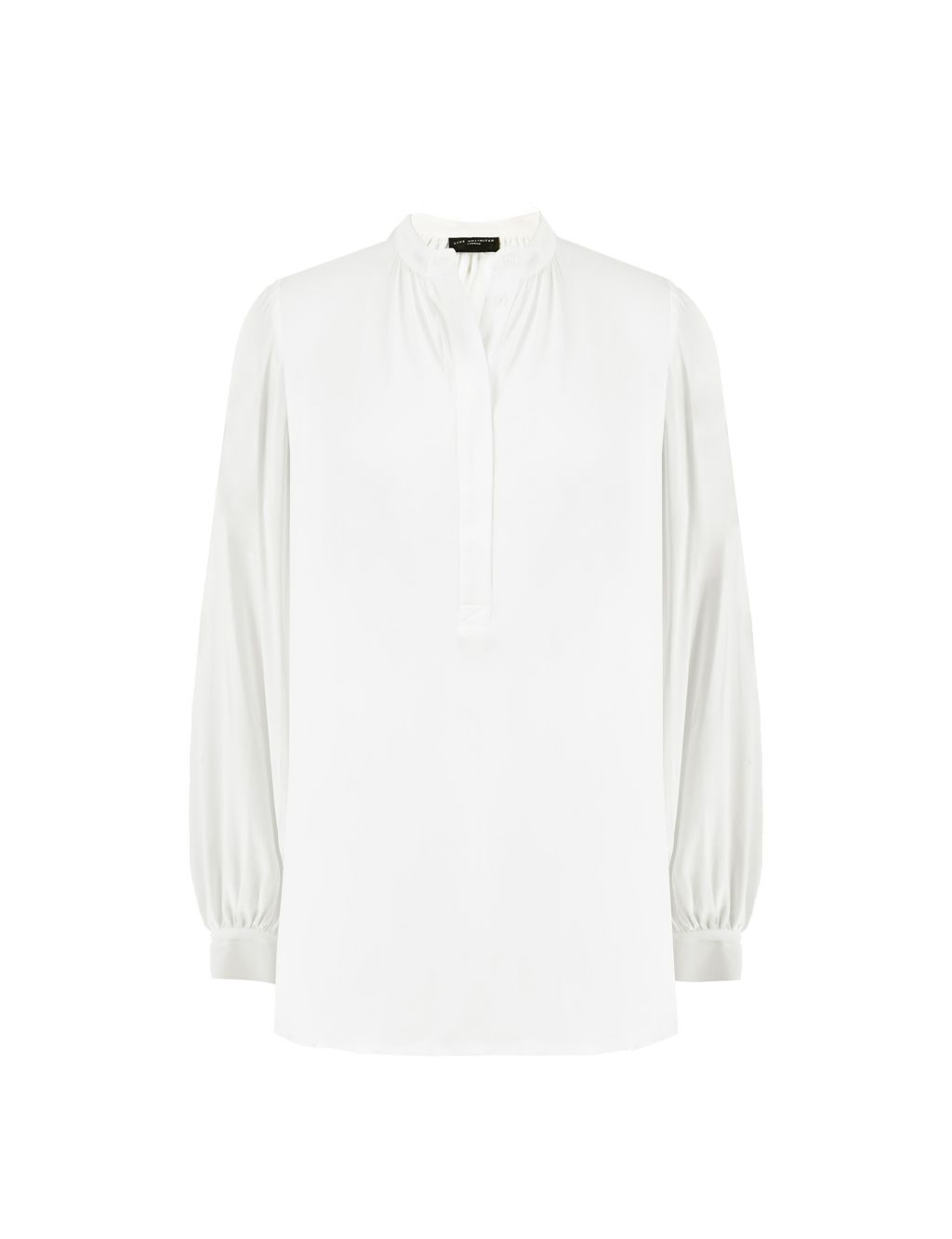 Satin Collared Blouson Sleeve Blouse | Live Unlimited London | M&S