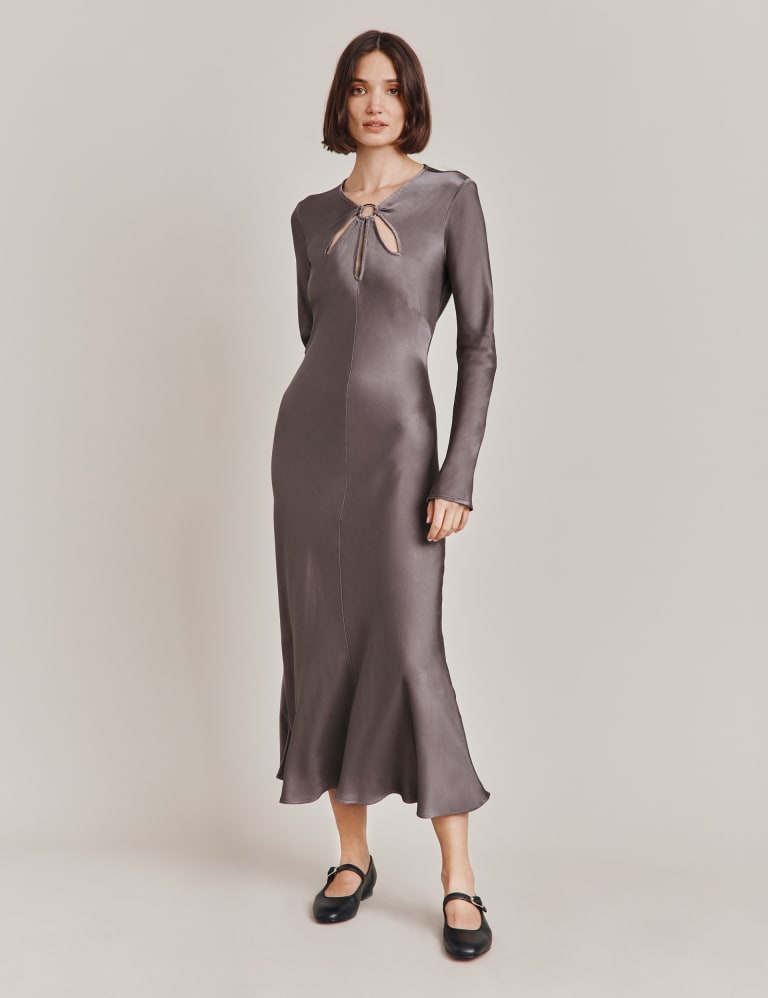 Ghost satin dress new arrivals