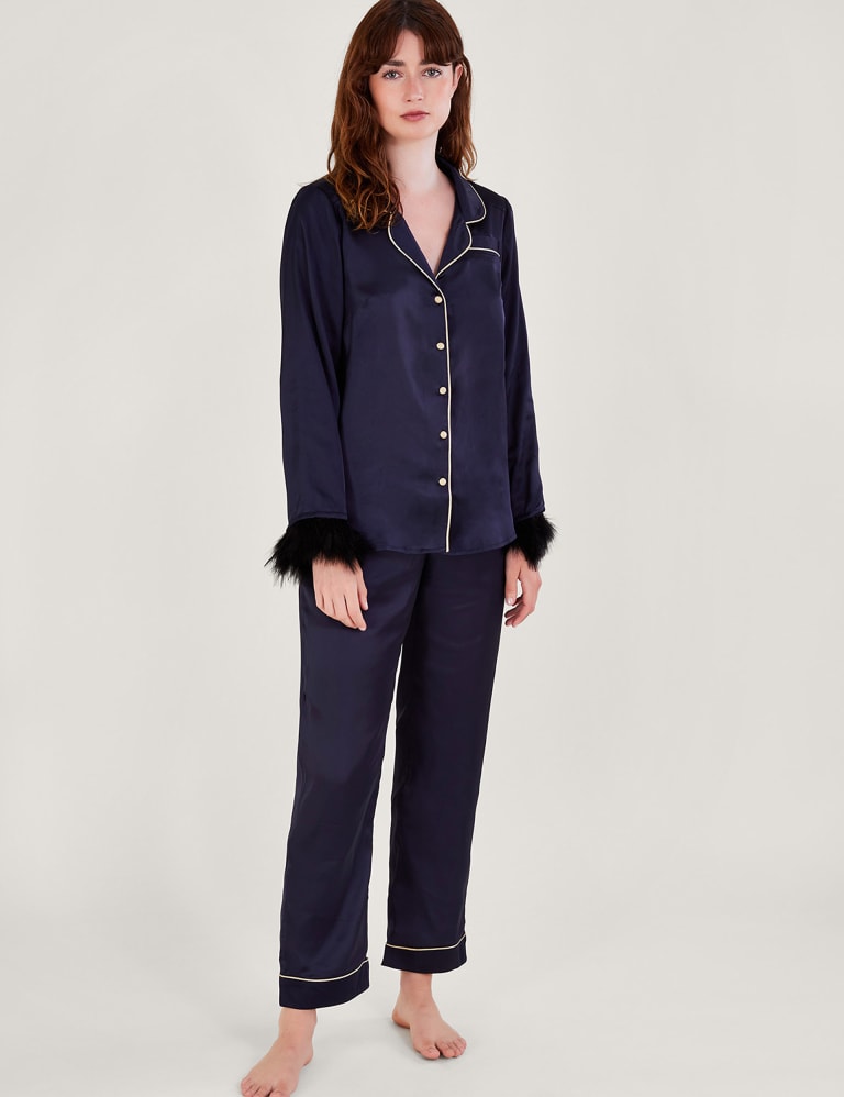 M&s ladies silk pyjamas hot sale