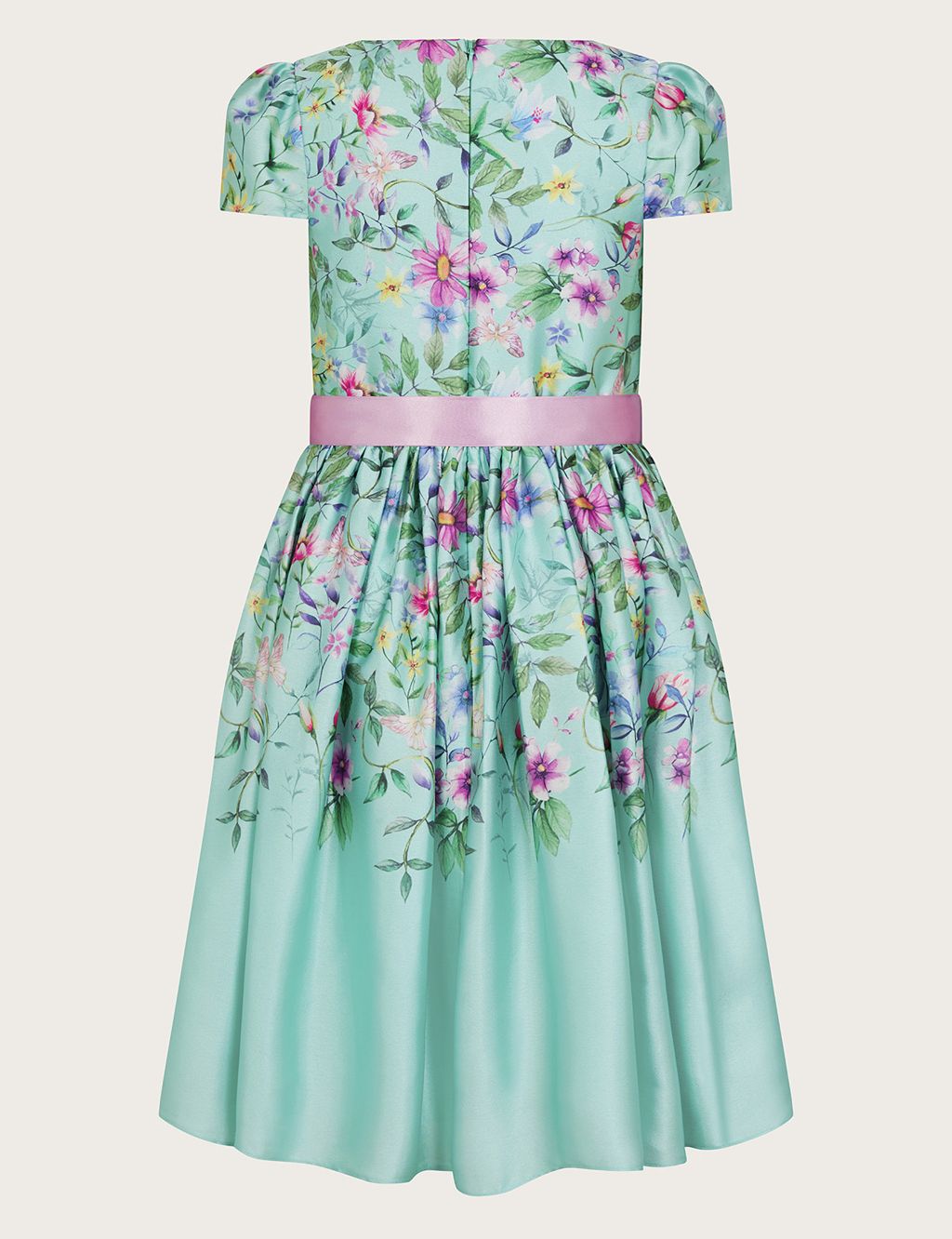 Satin Floral Occasion Dress (3-15 Yrs) 1 of 3