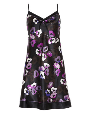 Satin Floral Print Chemise Image 2 of 4