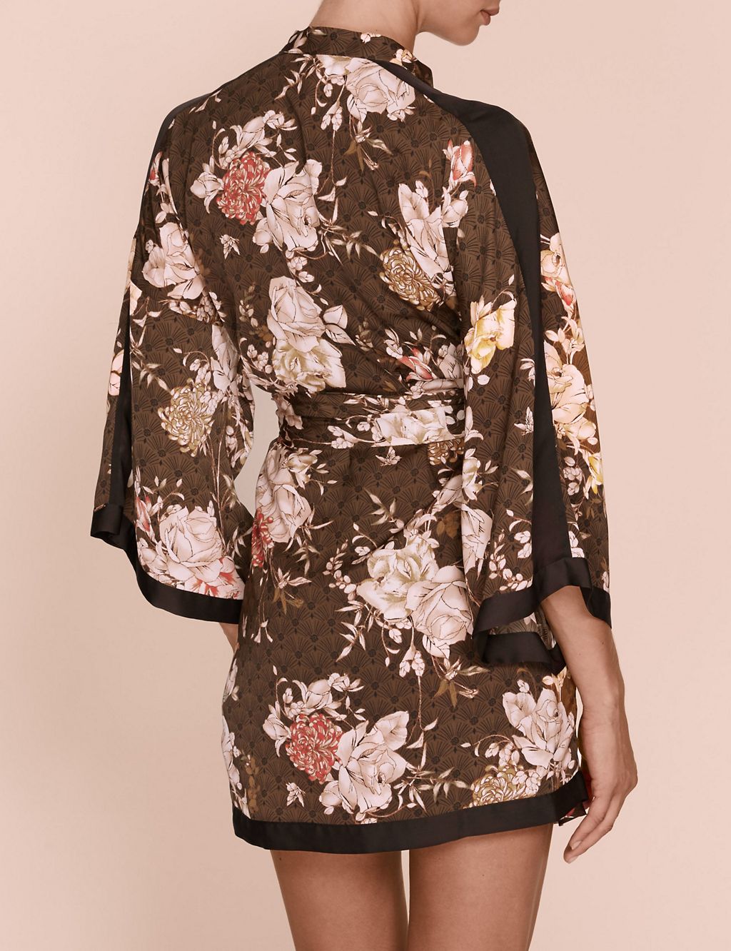 Satin Floral Print Dressing Gown 2 of 6