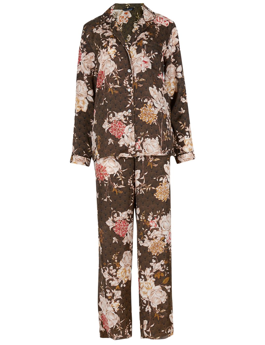 Satin Floral Print Revere Collar Pyjamas | Rosie for Autograph | M&S