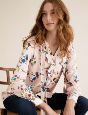 m&s satin blouse