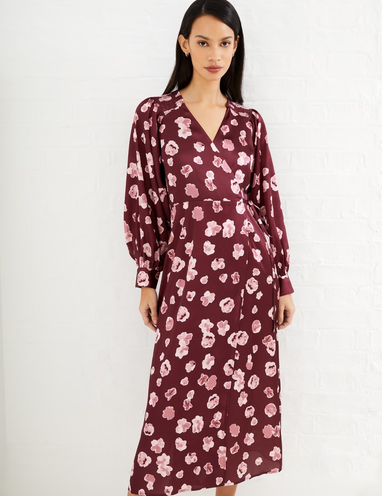 French connection red wrap dress shop