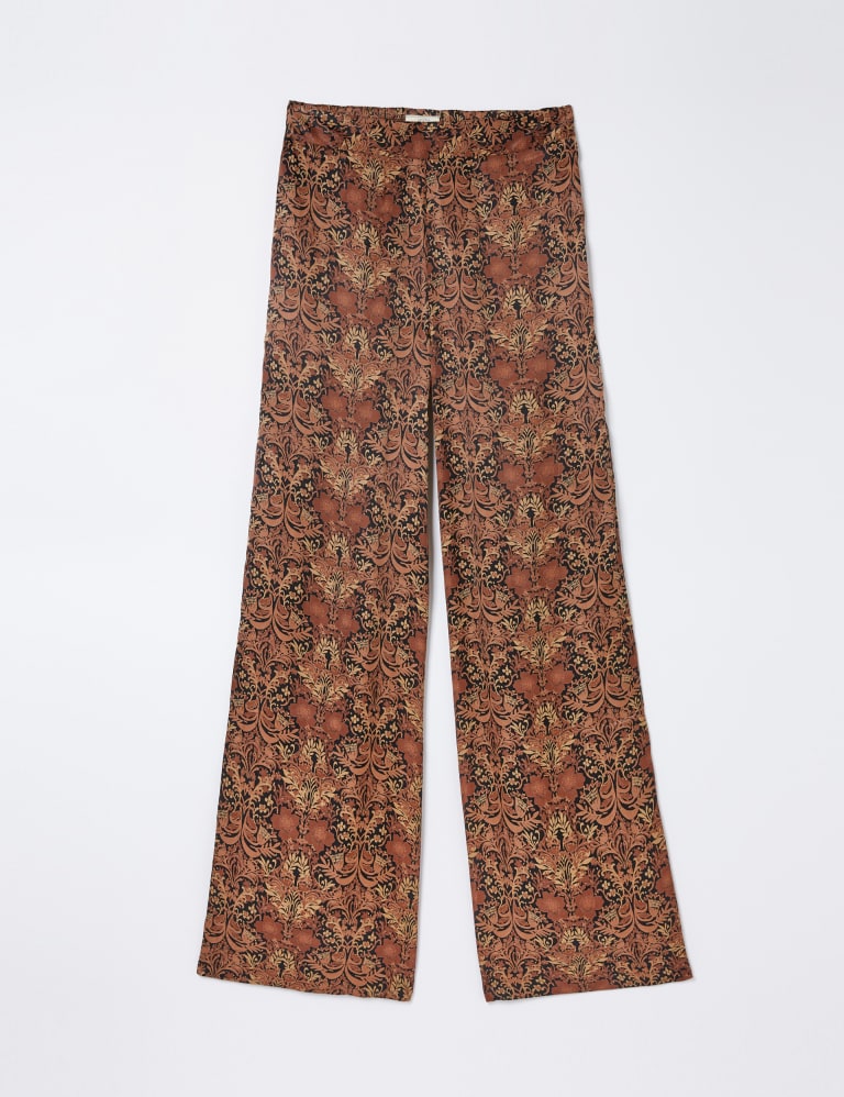 Zara floral wide leg pants 2025