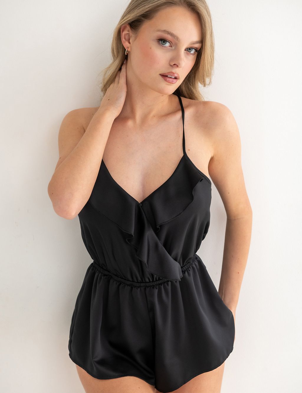 Satin Frill Detail Playsuit 6 of 6