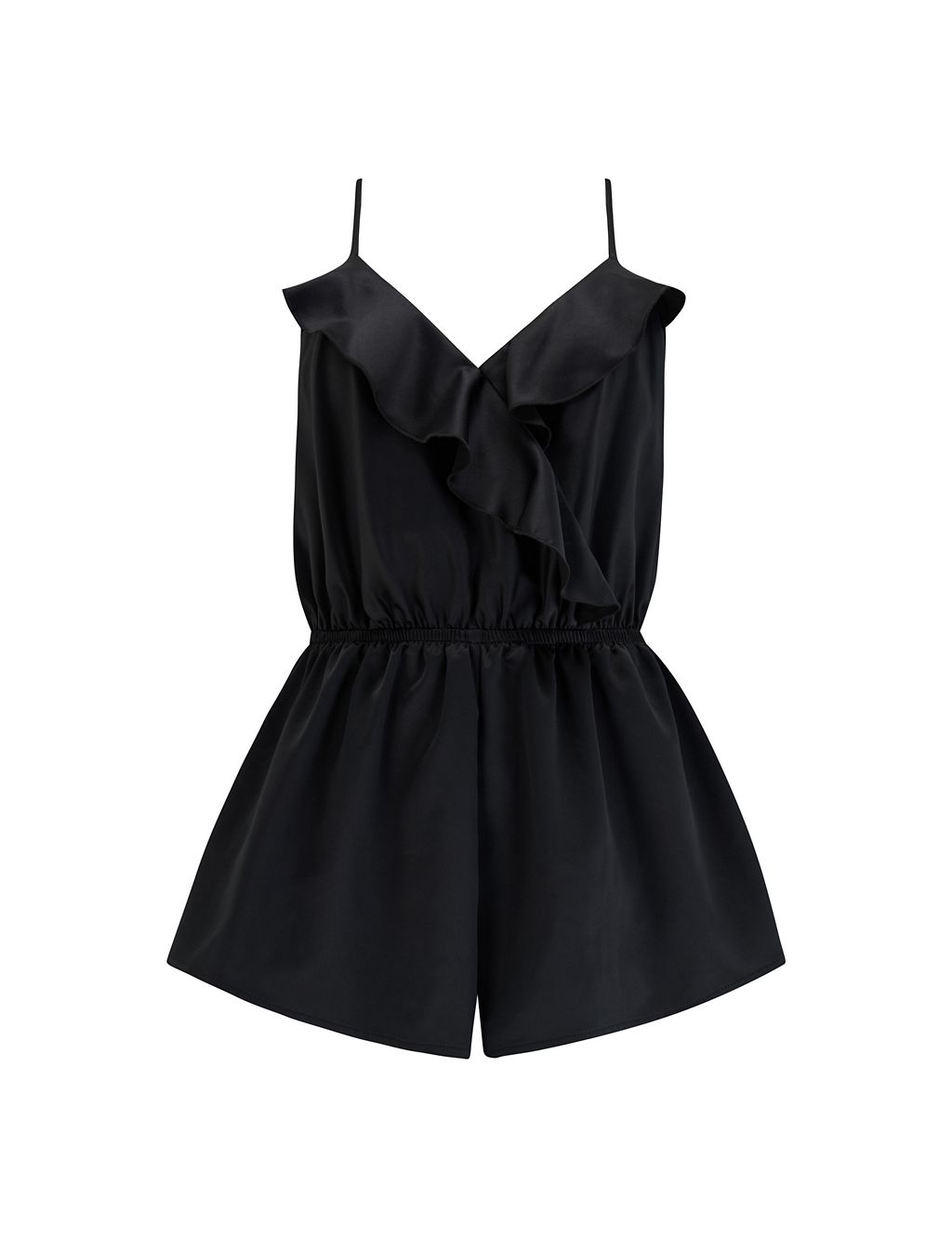 Satin Frill Detail Playsuit 1 of 6