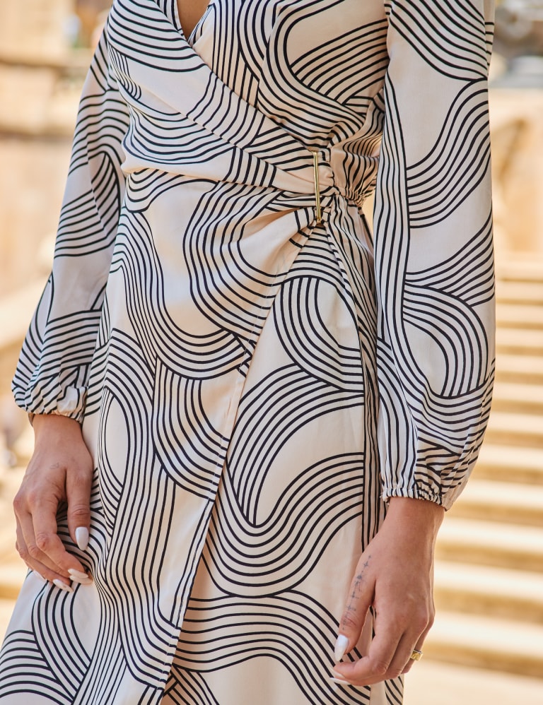 Casual midi wrap dress top